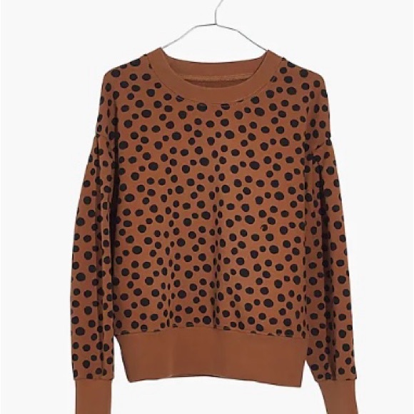 💥PRICE DROP💥 Pleat-Sleeve Sweatshirt in Leopard Dot - Picture 4 of 9